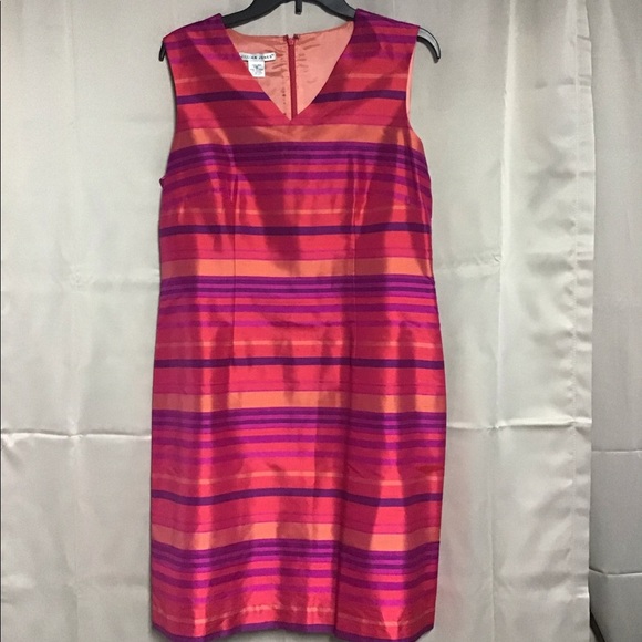 jillian jones Dresses & Skirts - Striped silk dress Jillian Jones